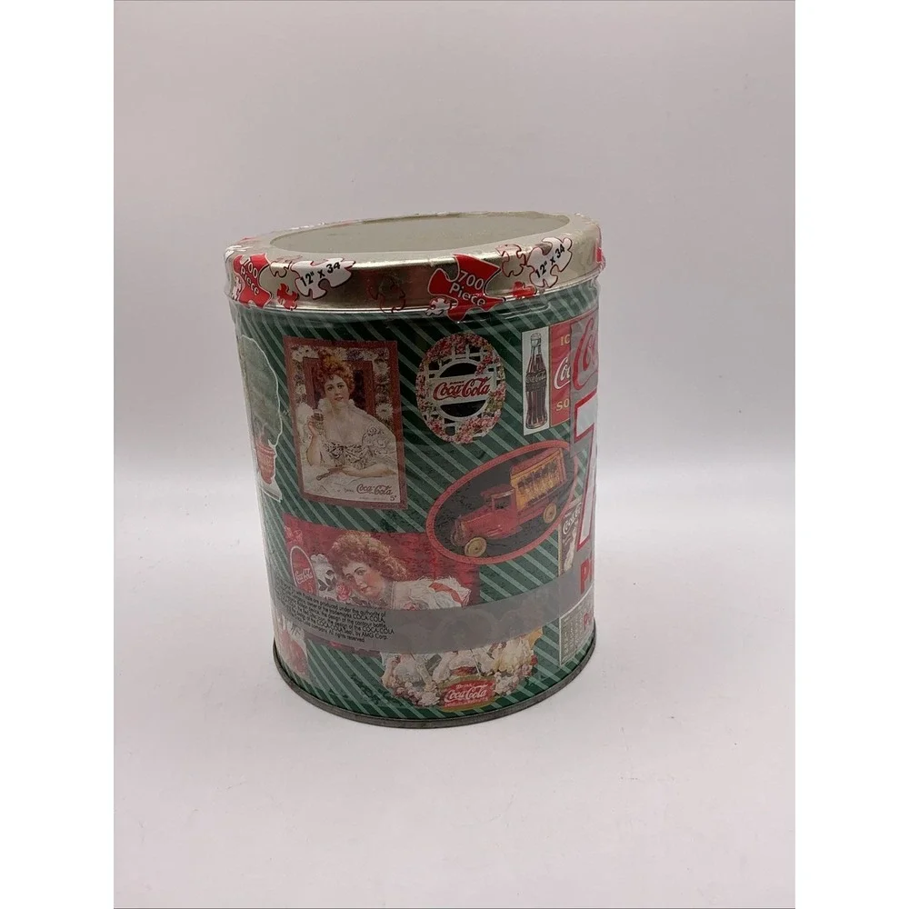 Vintage 1995 Coca Cola Coke Montage 700 Piece Jigsaw Puzzle in Tin